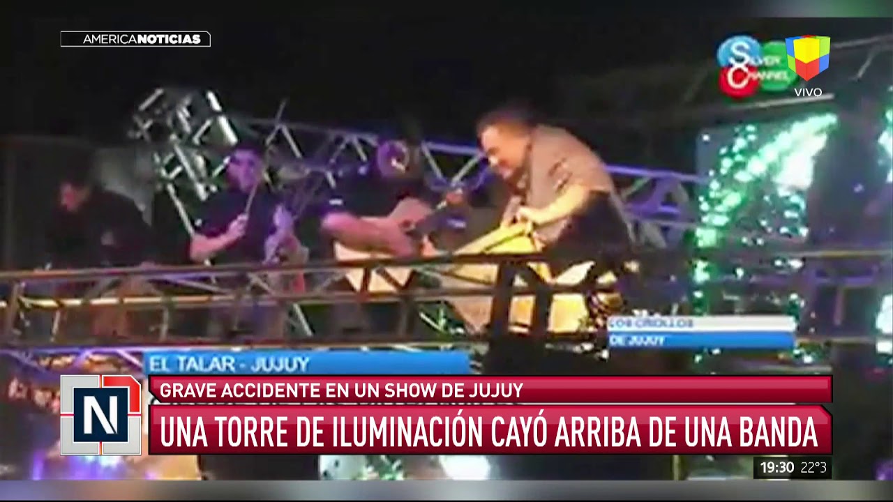 alejandro fantino padres Una torre de iluminación cayó arriba de una banda en pleno show