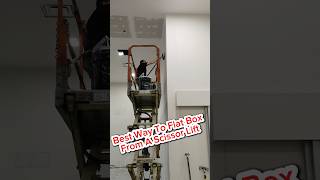 Best Way To Flat Box From A Scissor Lift #tools #tipsandtricks #drywall