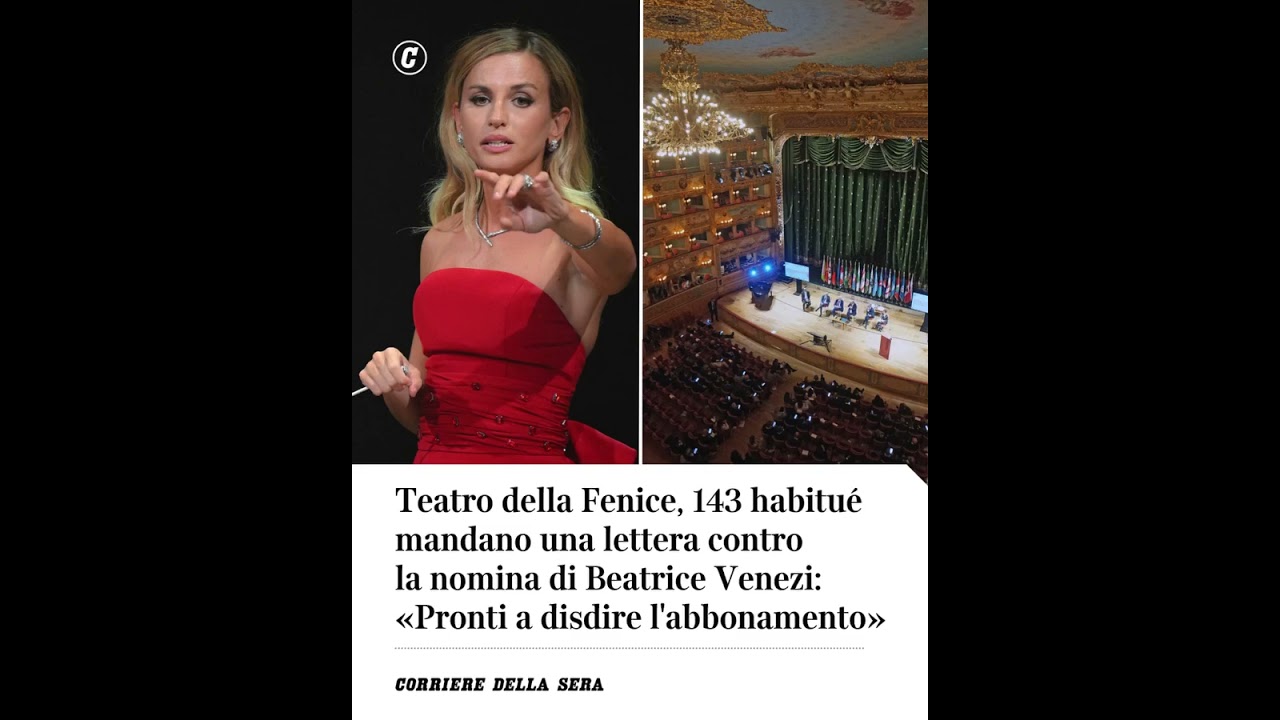 Gli habitué del Teatro della Fenice contro nomina di Beatrice Venezi: «Pronti a disdire abbonamento»