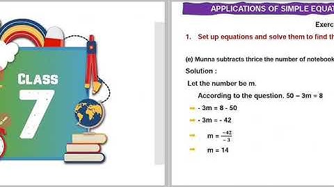 NCERT CLASS 7|| SIMPLE EQUATIONS PART-8 || EXERCISE 4.4 Q1