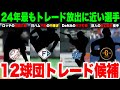 【トレード候補】全球団No.1トレード・放出候補12選！7月末の編成終了まで活発的に動きがありそうな選手たち【プロ野球 / 巨人 / NPB】