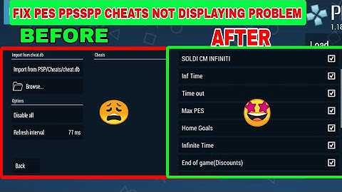 HOW TO FIX CHEAT NOT SHOWING IN PES 2025 | PPSSPP Cheat display problem solved | PSP cheat setup#psp