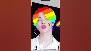 🌈 Rainbow 💜 Hair On jimin 😊 BTS | ibisPaint x # Edit