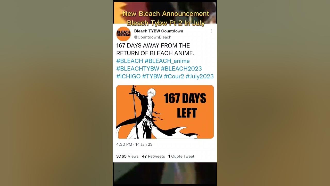 Bleach TYBW Countdown (@CountdownBleach) / X