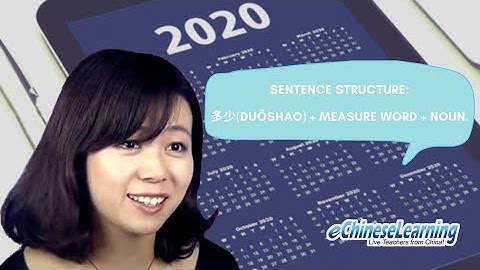 Learn Beginner Chinese Sentence Structure for "多少 (duōshao) How many/ How much" Part 2 with Ellie