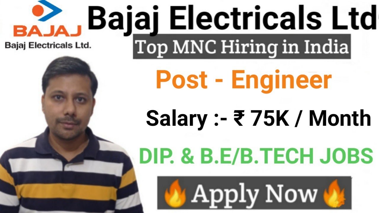 Bajaj Group Bulk Hiring for Engineers in India I Mechanical Jobs I ...