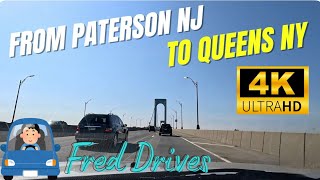 (4K) Fred Drives! Paterson NJ to Queens NY 🚗💨 | A silent drive!