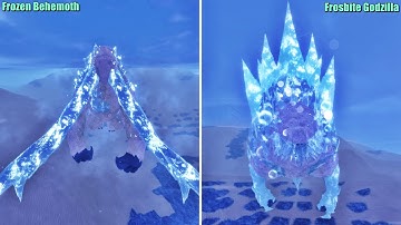 Frosbite Godzilla Remodel vs Frozen Behemoth Comparison | Kaiju Universe