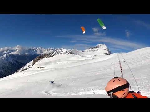 Legandary Snowkitetrip around Monte Leone / Simplonplass at Switzerland / Italy border