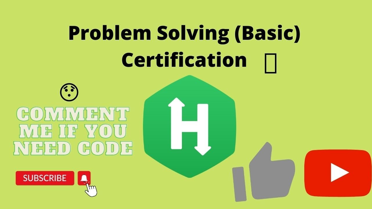 hackerrank basic problem solving certificate