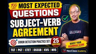 Error Detection Questions | Subject-Verb Agreement | TGT PGT English Exam 2026 | DSSSB KVS NVS CTET