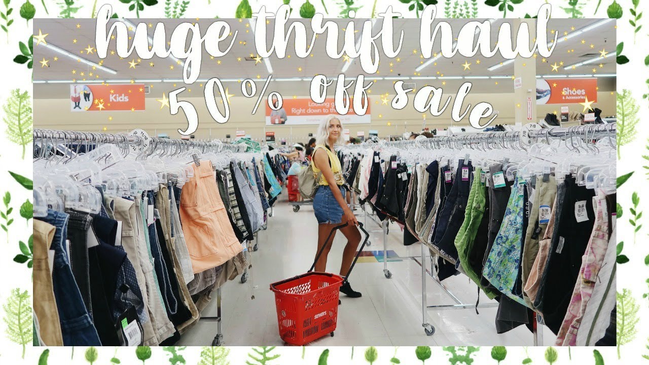 HUGE Try On Thrift Haul | 50% Off EVERYTHING Thrift Store Sale