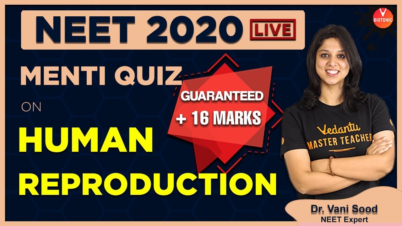 Human Reproduction NEET MCQ Questions | Part -1 | NEET 2020 Biology ...