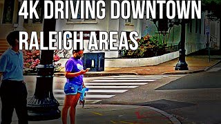 [4K] DRIVING DOWNTOWN RALEIGH AREAS - 4K DRIVE TOUR