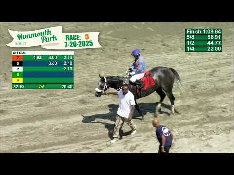 video thumbnail for MONMOUTH PARK 07-20-2025 RACE 5 – THE REGRET STAKES