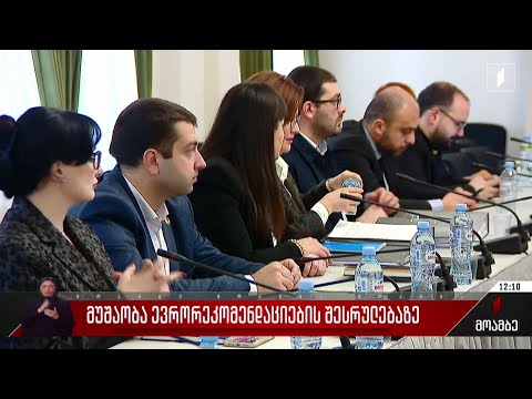 მუშაობა ევრორეკომენდაციების შესრულებაზე