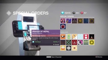 Destiny Nepal shader and emblem rewards Prayer of Nepal Pride of Nepal