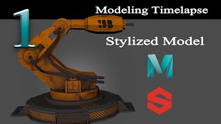 #Mechanical #Arm 3D Modeling Time-lapse in Autodesk Maya |Part-1
