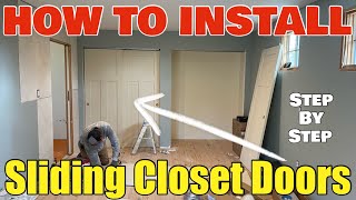 How To Install Sliding Closet Doors Including Hardware Cutting Door & Full Installation Step By Step