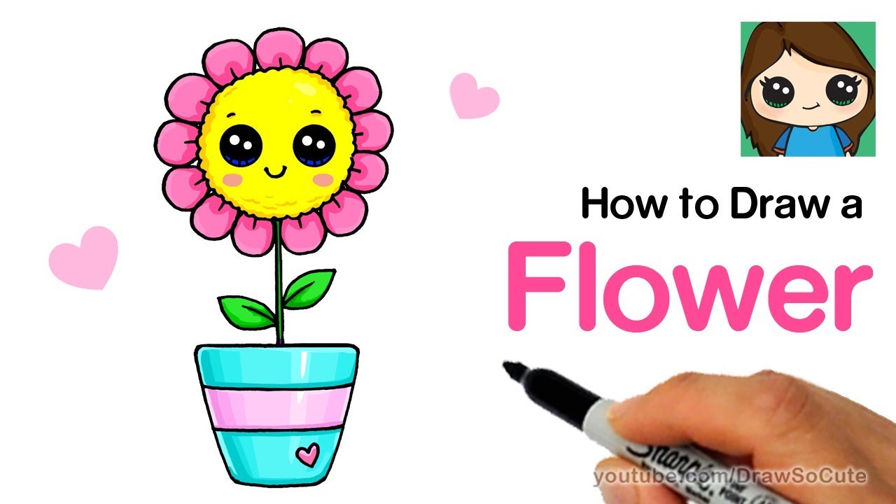 How to Draw a Flower Easy and Cute YouTube