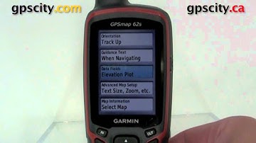 Garmin GPSMap 62S map screen with GPS City
