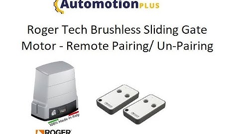 E80 Remote Pairing & Unpairing - Roger Tech