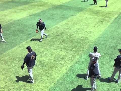 2012/5/27 オリックス投手陣 ゴロ捕練習