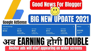 Google AdSense New Update 2021 | Anchor ads will start appearing on wider screens