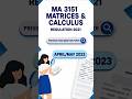 MA 3151 Matrices & Calculus Previous Year Question Paper April/May 2023 | Anna Univ | Reg 2021