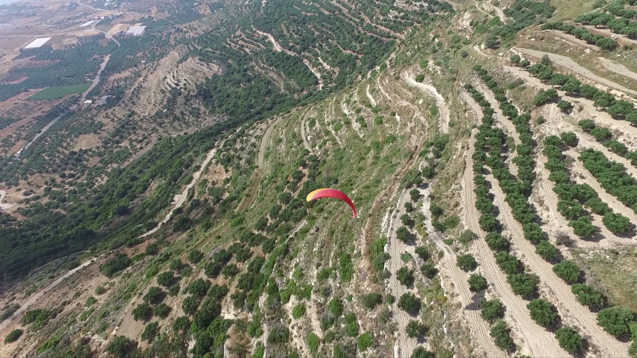 Paraglide at Falasarna Creta Chania Greece. Παραπεντε στα ...