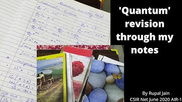Quantum revision through my notes|| Rupal Jain||