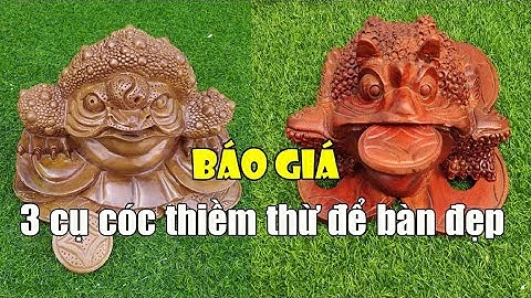 Giá mua 3 cụ cóc gỗ thiềm thừ để bàn | Cóc gỗ gù hương và cóc gỗ xà cừ giá rẻ