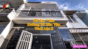 Nhà 4m * 9m đường Võ Văn Vân thông ra Rạch Cầu Suối Vĩnh Lộc B | nhà đất Vĩnh Lộc