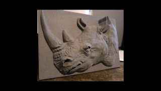 3D cutting a rhino head with a Raw Avantic CNC machine