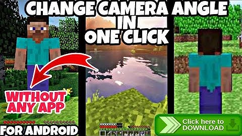 change Camera angle in Minecraft pocket edition in one click without any app | TPP to FPP Roargaming
