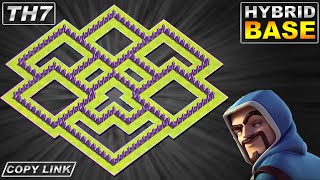 New Best Th7 Base Th7 Base Hybrid With Copy Link - Clash Of Clans