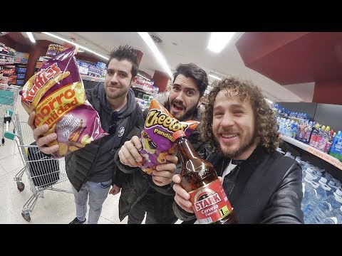 Visitando un supermercado en ESPAÑA! (ft. Wismichu y Auronplay)