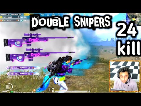 DOUBLE SNIPERS 🔥 24 KILLS 🔥AWM + AMR | IPAD PRO M1 CHIP | PUBG MOBILE