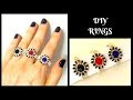 DIY gorgeous beaded rings.  Beaded ring tutorial