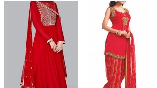 Aap ko Red colour suit banwani hai to video dekhana na bhule | Red Punjabi Suit Designs