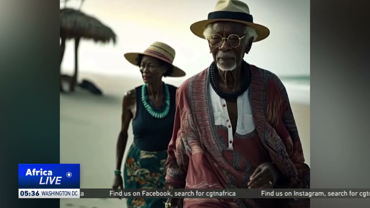 ⁣Artist uses AI to showcase elderly Africans on the runway