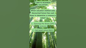 CIMA F3 Business Valuation