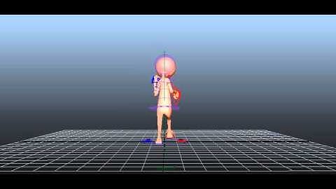 Playblast: Walk Cycle Animation Test