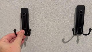 Hang These Command Hooks With Me! - Command Large Matte Black Double Hook, 1 Hook and 1 Strip, Damag