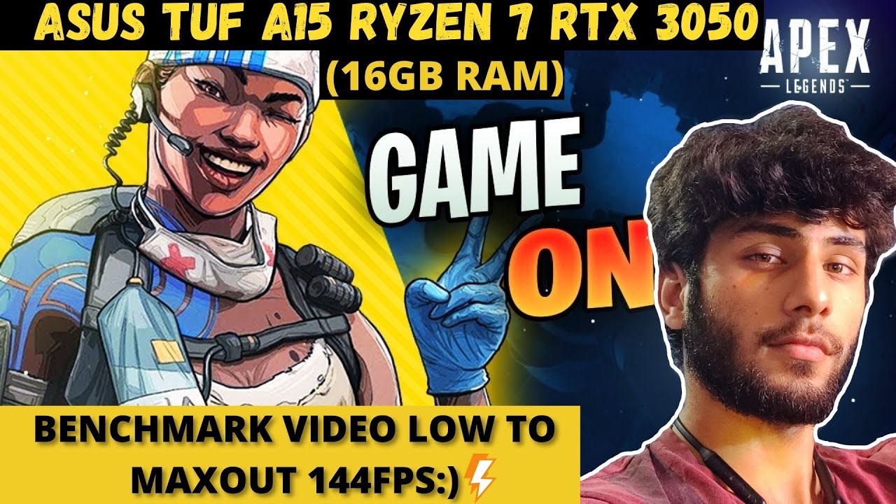 Apex Legends || Asus Tuf A15 Ryzen 4800h RTX 3050 16GB RAM || Benchmark Lowest to Maxout || 144FPS