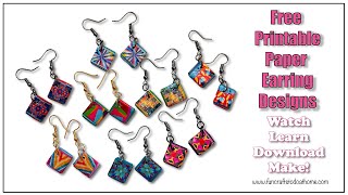 Paper Bead Making Tutorial - Free Printable Abstract Bead Strip Designs Included