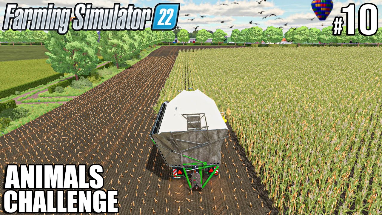 SILAGE Harvest and LOAD with CUSTOM KRONE ANIMALS Challenge Farming