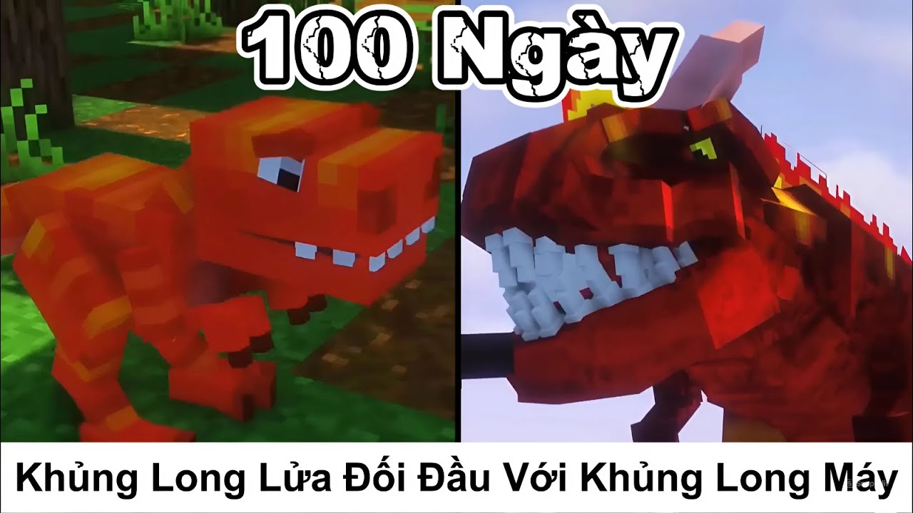 Tóm Tắt 100 Ngày || Khủng Long Lửa Đối Đầu Với Khủng Long Máy Do Ông Trùm Điều Khiển