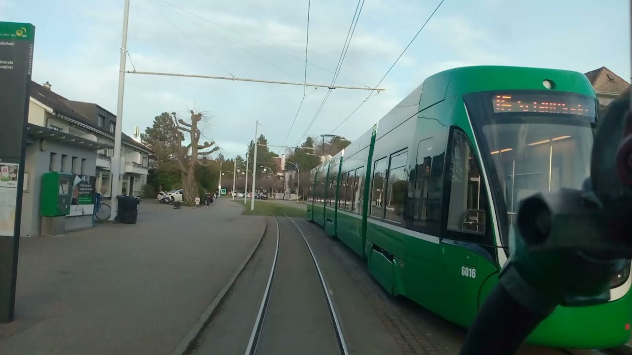 Straßenbahn Linie 15 (BVB): Bruderholz - Messeplatz - Bruderholz (09.03.2023) Teil/Part 1