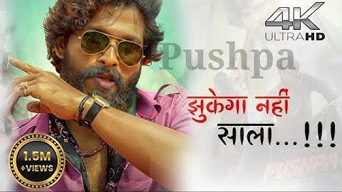 Pushpa dialogue hindi status 4k || Jhukega Nahi Sala || allu arjun pushpa dialogue #status #shayari
